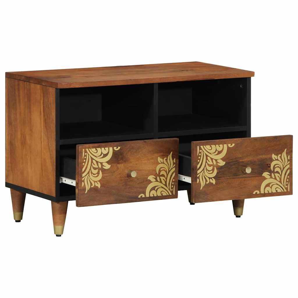 vidaXL TV Cabinet Honey Brown 70 x 33 x 46 cm Solid Mango Wood 2