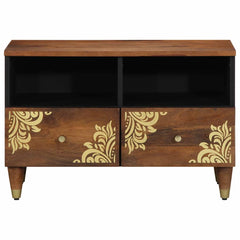 vidaXL TV Cabinet Honey Brown 70 x 33 x 46 cm Solid Mango Wood 3