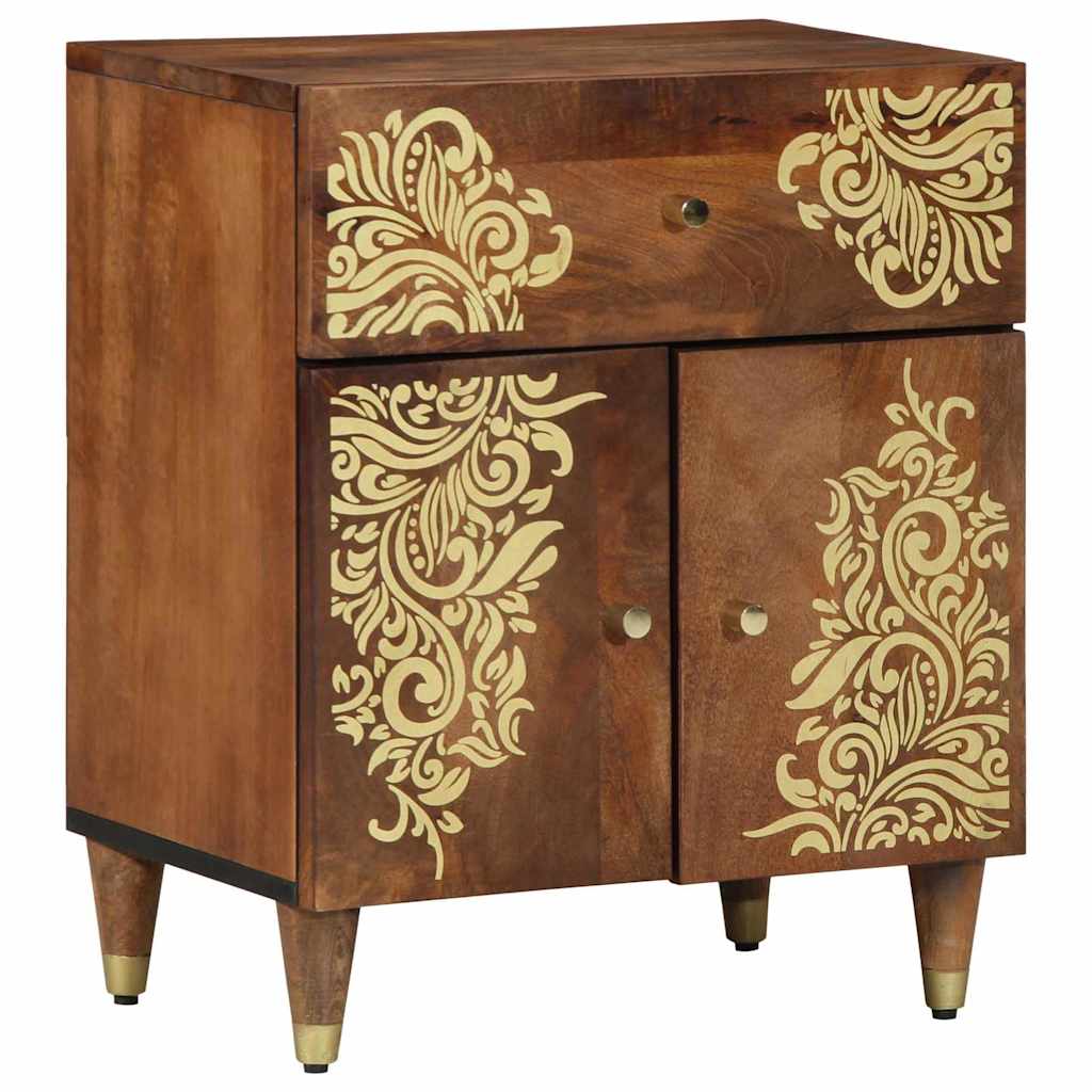 vidaXL Bedside Cabinet with Door Honey Brown 50 x 33 x 60 cm 1