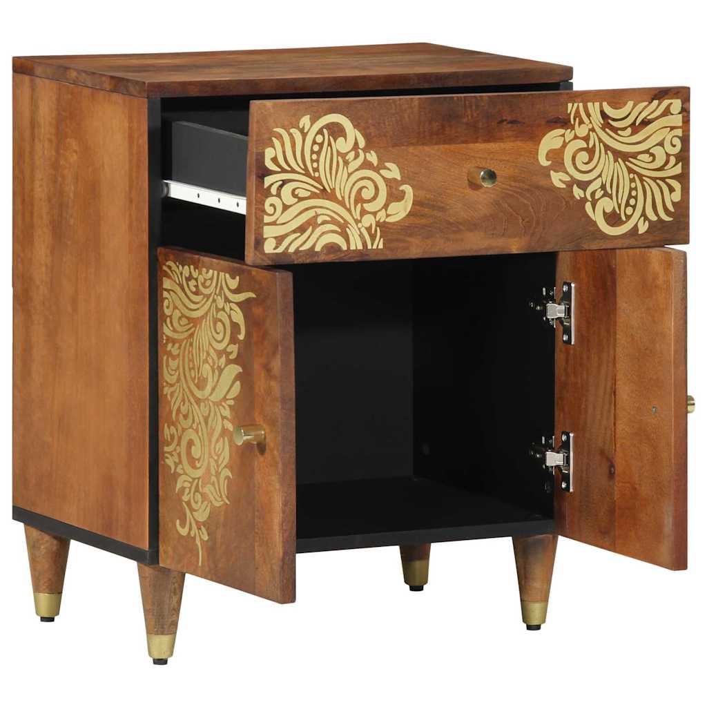 vidaXL Bedside Cabinet with Door Honey Brown 50 x 33 x 60 cm 2
