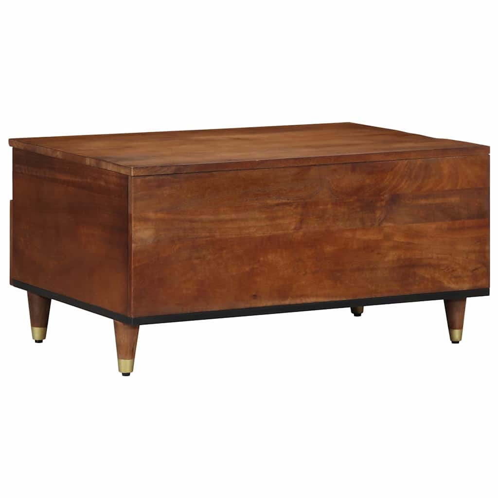 Coffee Table with Drawer 80 x 54 x 40 cm Solid Mango Wood Honey brown