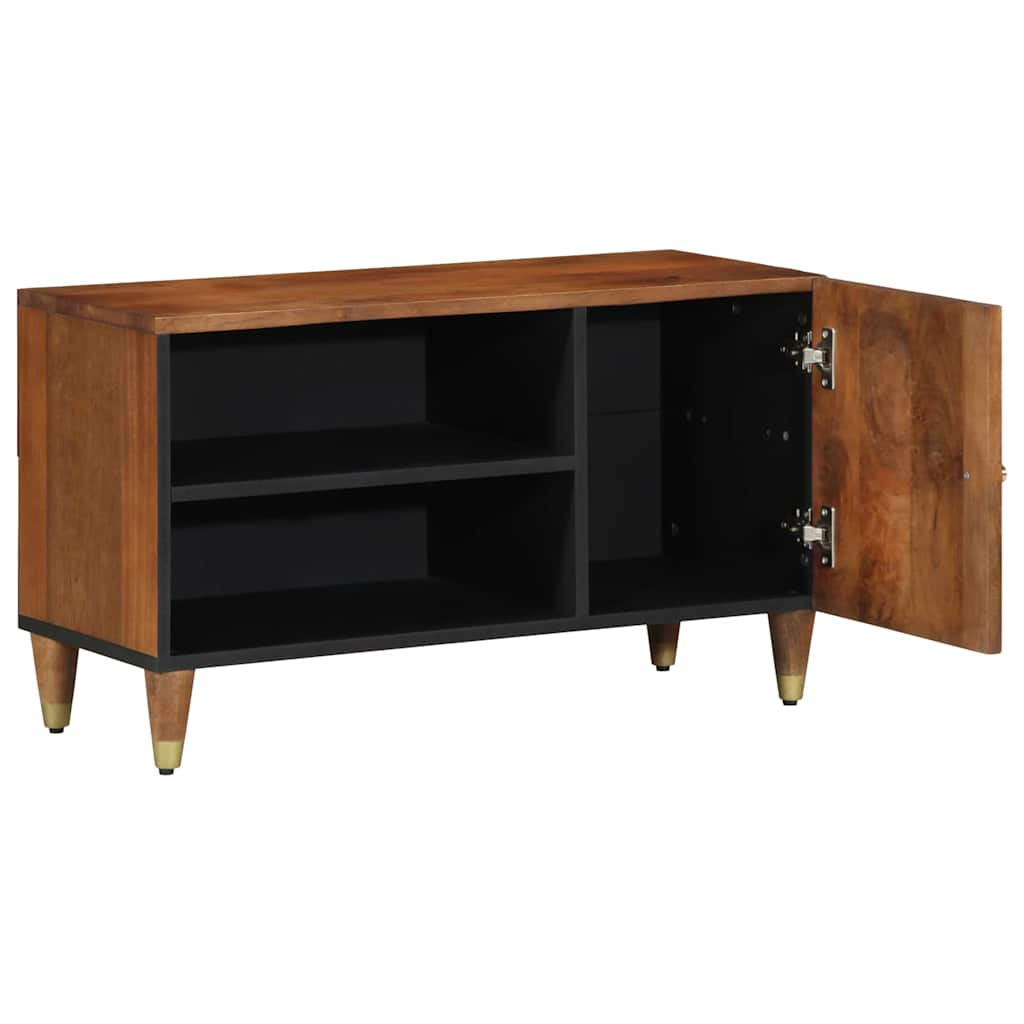 TV Cabinet Honey Brown Solid Mango Wood, image 2