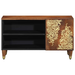 TV Cabinet Honey Brown Solid Mango Wood, image 3