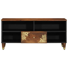 TV Cabinet Honey Brown Solid Mango Wood, image 3