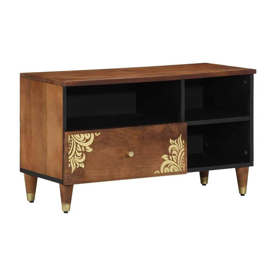 TV Cabinet Honey Brown Solid Mango Wood