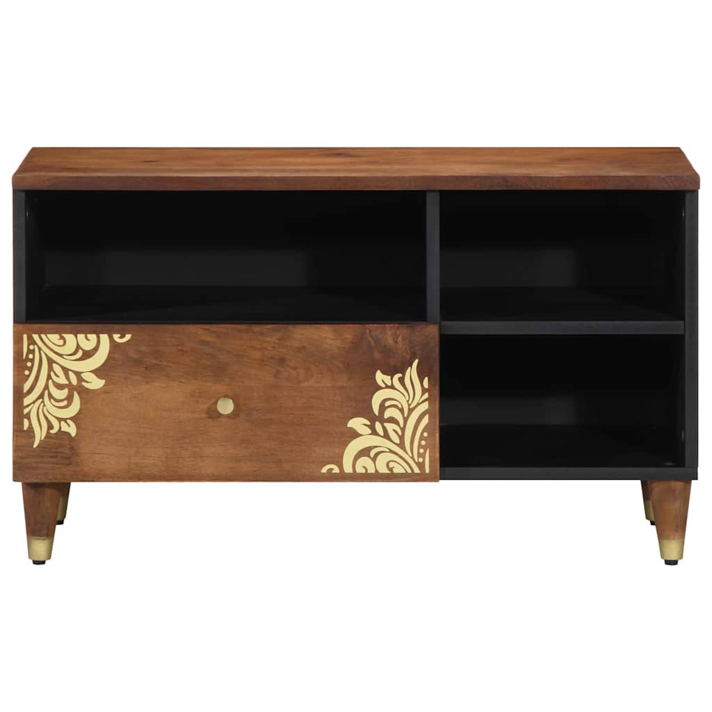 vidaXL TV Cabinet Honey Brown 80 x 33 x 46 cm Solid Mango Wood 3