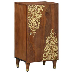 Sideboard and Gold Solid Mango Wood in Honey Brown