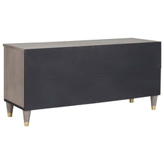 TV Cabinet with Drawer Grey Solid Mango Wood, image 5