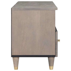 TV Cabinet Grey Solid Mango Wood, image 4