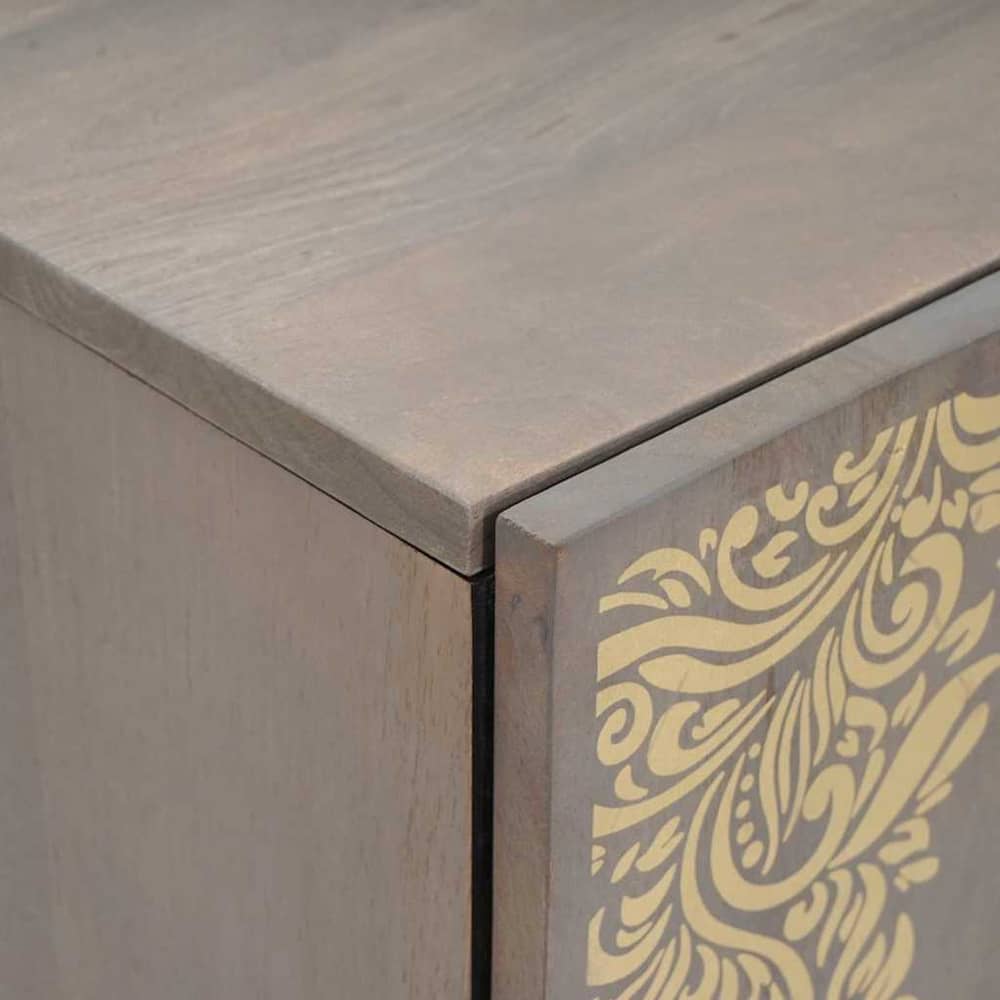 Sink cabinet 62 x 33 x 58 cm Solid Mango Wood Grey