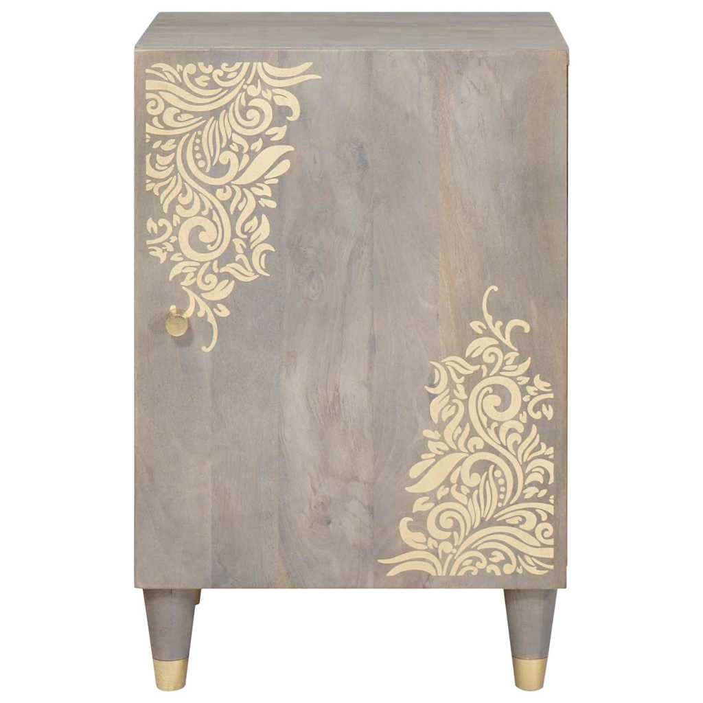vidaXL Bathroom Cabinet Grey 38 x 33 x 58 cm Solid Mango Wood 4
