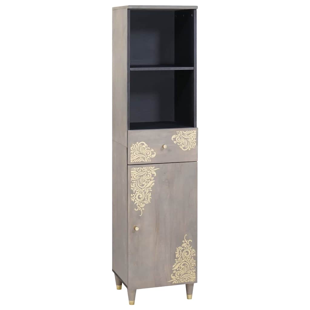 Bathroom Cabinet 38 x 33 x 160 cm Solid Mango Wood Grey