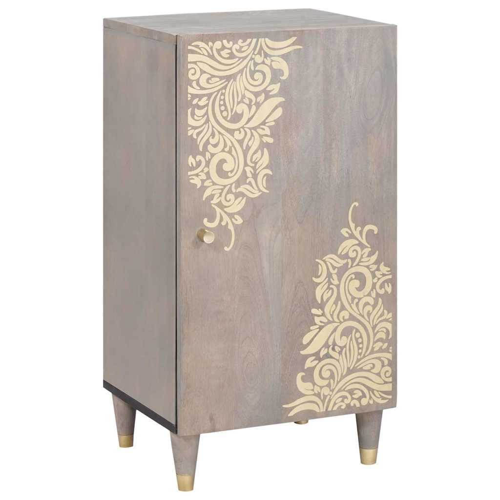 Sideboard and Gold Solid Mango Wood in Grey