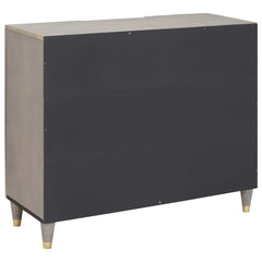 vidaXL Sideboard Grey and Gold 90 x 33 x 75 cm Solid Mango Wood 5