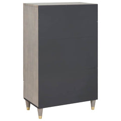 Highboard Grey and Gold Solid Mango Wood, image 6