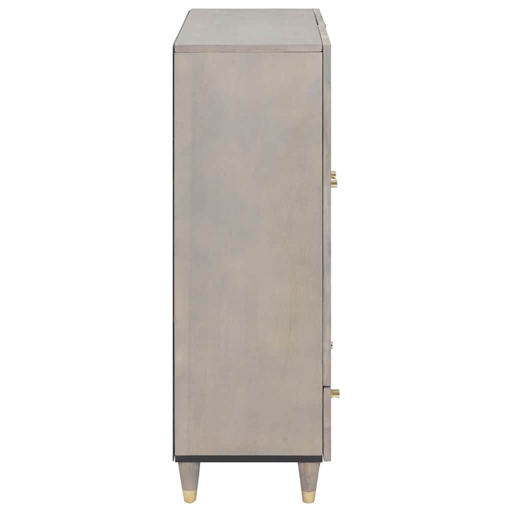 Highboard Grey and Gold Solid Mango Wood, image 5