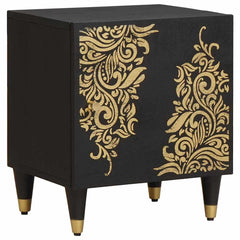 vidaXL Bedside Cabinet with Door 2 pcs Black 40 x 33 x 46 cm 2