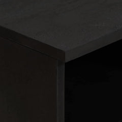 TV Cabinet with Drawer Black Solid Mango Wood, image 6