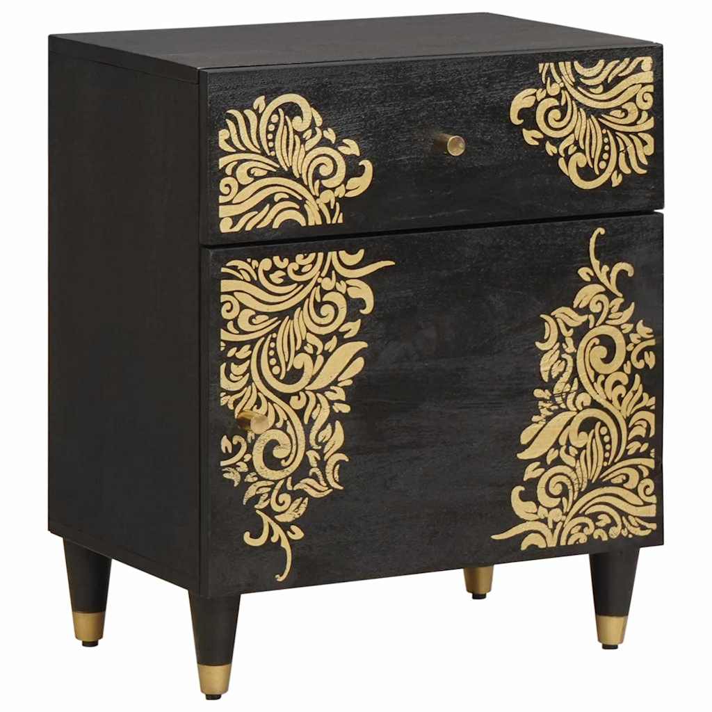 Bedside Cabinet with Door in Black