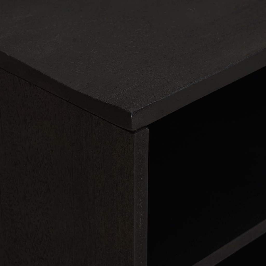 vidaXL TV Cabinet Black 80 x 33 x 46 cm Solid Mango Wood 6