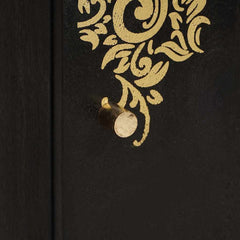 vidaXL Wall Cabinet Black 38 x 33 x 48 cm Solid Mango Wood 6