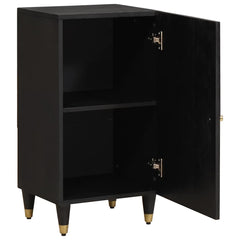 vidaXL Sideboard with Shelf Black 40 x 33 x 75 cm Solid Mango Wood 2
