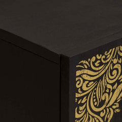 vidaXL Sideboard with Shelf Black 60 x 33 x 75 cm Solid Mango Wood 6