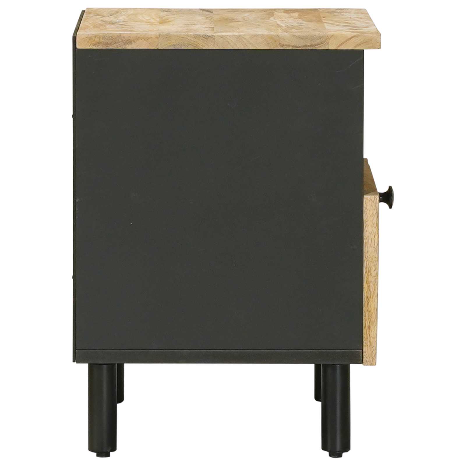 vidaXL Bedside Table Natural 40 x 33 x 46 cm Solid Mango Wood 5