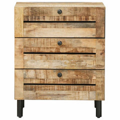 vidaXL Bedside Table Natural 50 x 33 x 62 cm Solid Mango Wood 4