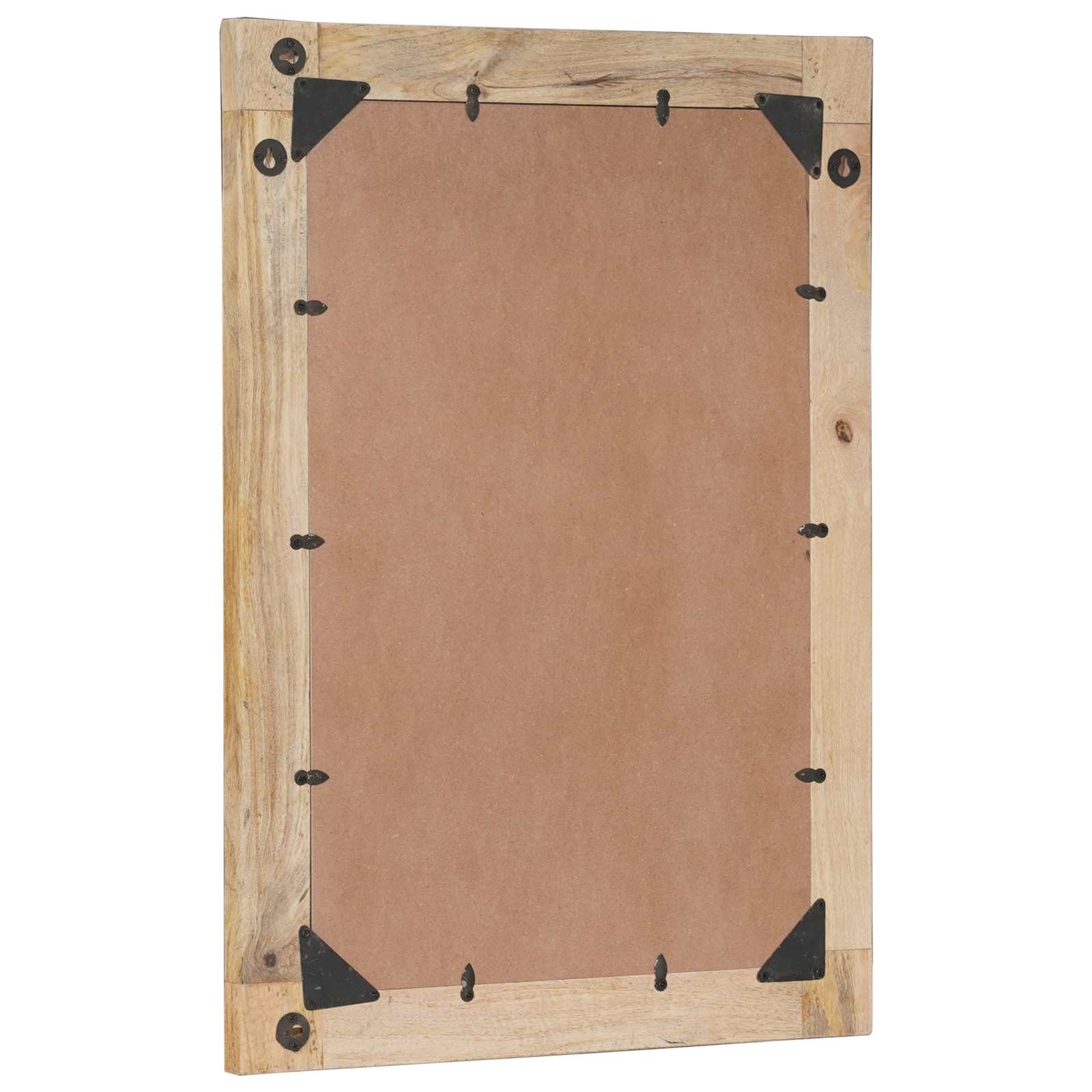 vidaXL Mirror Wall-mounted Brown and Black 70 x 50 x 3 cm Glass 4