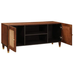 vidaXL TV Cabinet with Shelf Brown 105 x 33.5 x 46 cm Solid Mango Wood 2