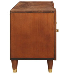 vidaXL TV Cabinet with Shelf Brown 105 x 33.5 x 46 cm Solid Mango Wood 4