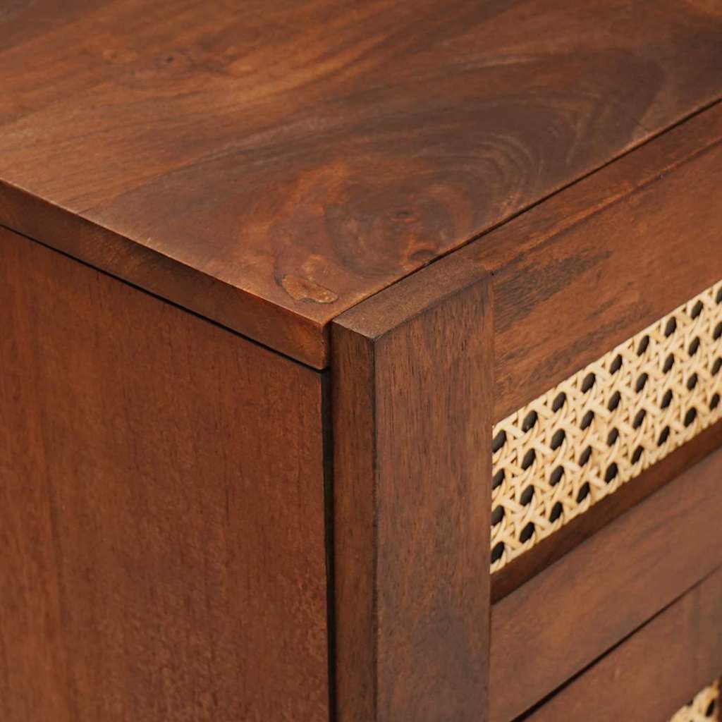 vidaXL Bedside Tables with Drawer 50 x 33 x 60 cm Solid Mango Wood 6