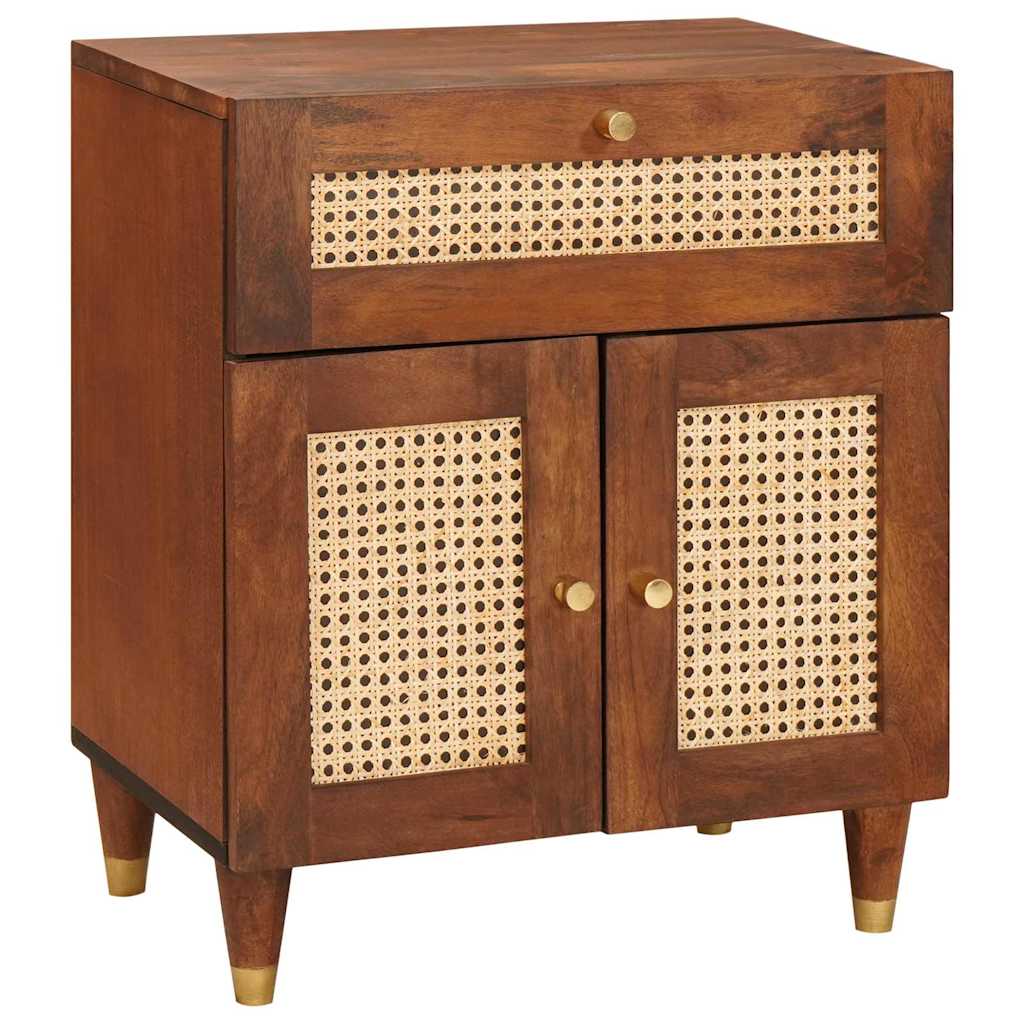 vidaXL Bedside Tables with Drawer 50 x 33 x 60 cm Solid Mango Wood 1