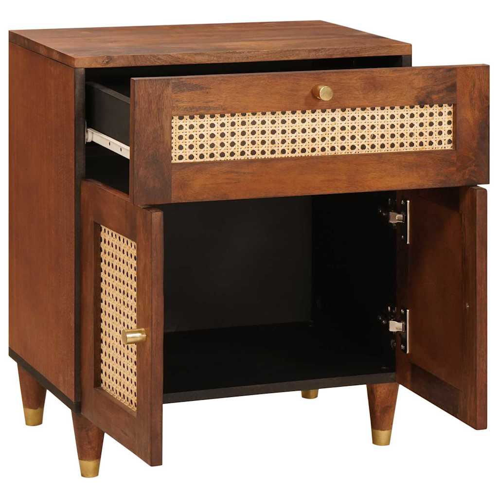 vidaXL Bedside Tables with Drawer 50 x 33 x 60 cm Solid Mango Wood 2