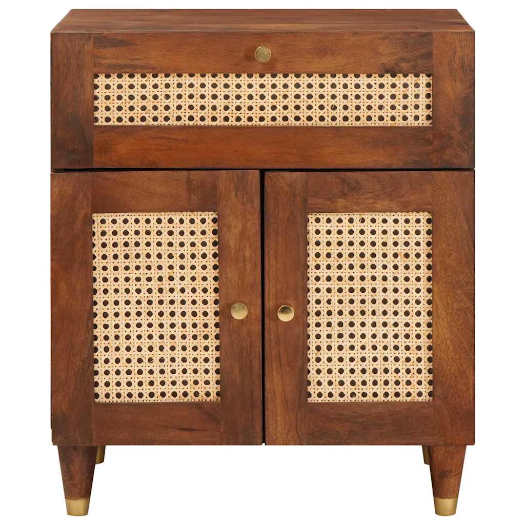 vidaXL Bedside Tables with Drawer 50 x 33 x 60 cm Solid Mango Wood 3