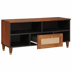 vidaXL TV Cabinet Brown 100 x 33.5 x 46 cm Solid Mango Wood 2