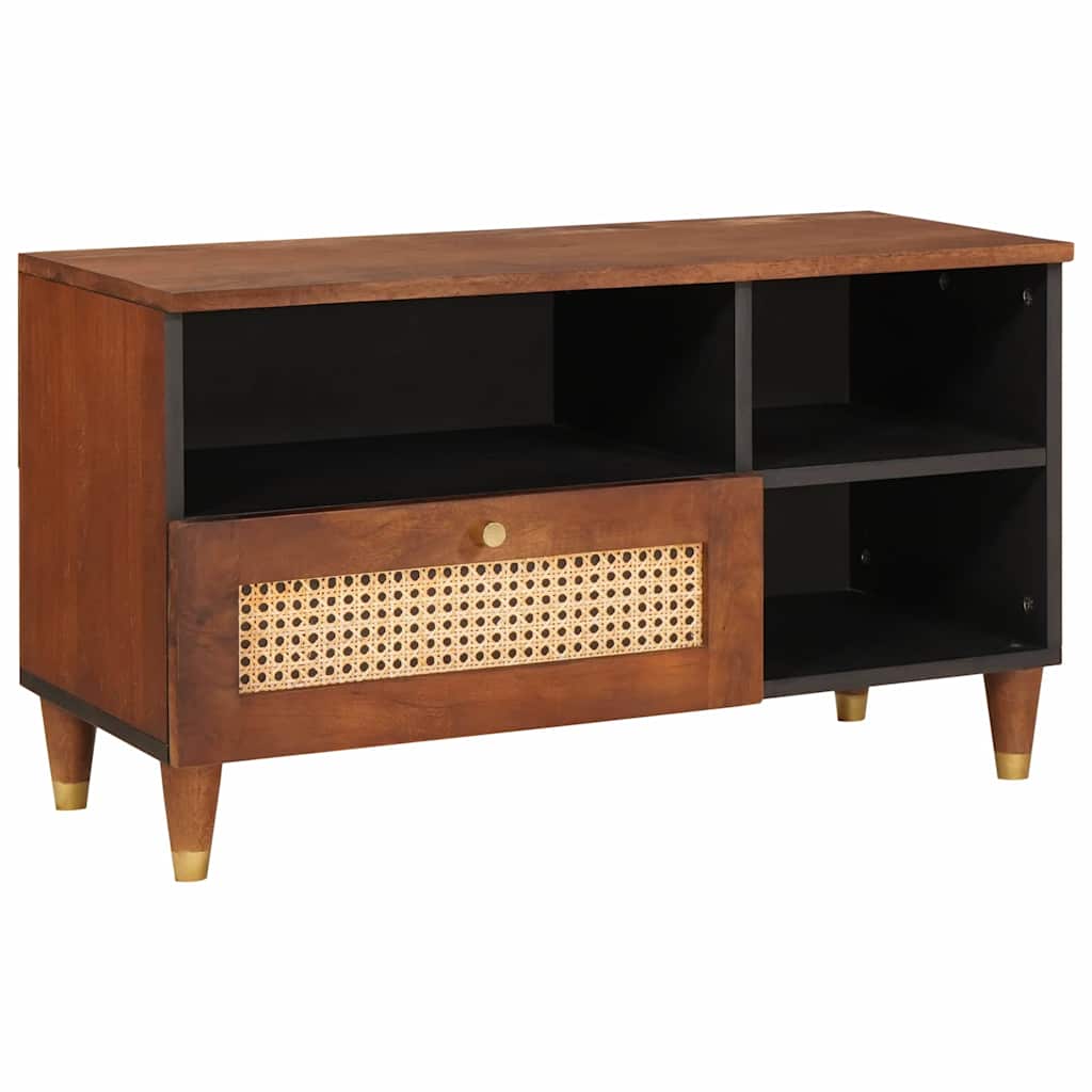 vidaXL TV Cabinet Brown 80 x 33.5 x 46 cm Solid Mango Wood 1