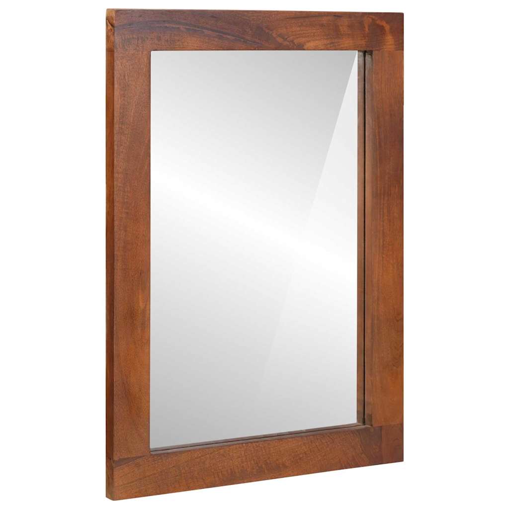 vidaXL Mirror Rectangular Brown and Silver 50 x 2.5 x 70 cm 1