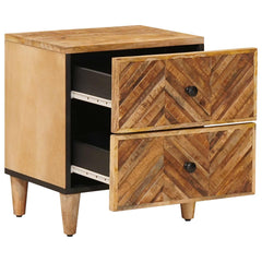 vidaXL Bedside Table Brown 40 x 33.5 x 46 cm Solid Mango Wood 2