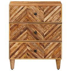 vidaXL Bedside Table Brown 50 x 33 x 60 cm Solid Mango Wood 3
