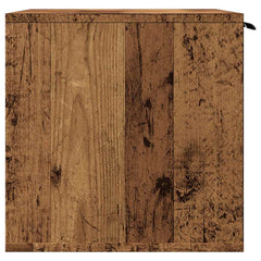 vidaXL Cat Litter Box Enclosure Old Wood 60x40x40 cm Engineered Wood 6