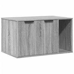 vidaXL Cat Litter Box Enclosure Grey Sonoma 80x50x45 cm Engineered Wood 2