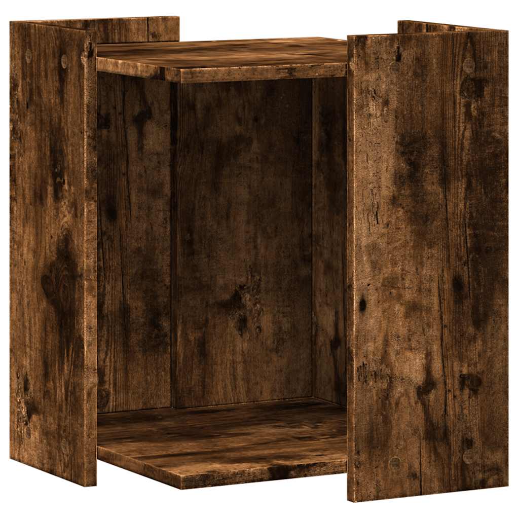 vidaXL Cat Litter Box Enclosure Smoked Oak 42 x 42 x 51 cm 2