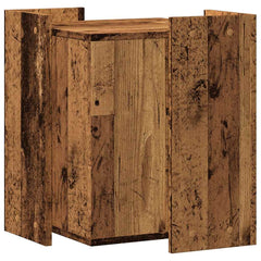 vidaXL Cat Litter Box Enclosure Old Wood 42 x 42 x 51 cm 5