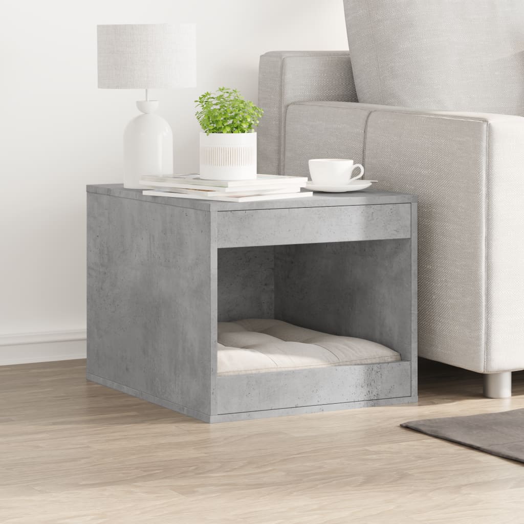 vidaXL Cat Litter Box Enclosure Concrete Grey 47x59x42 cm Engineered Wood 3