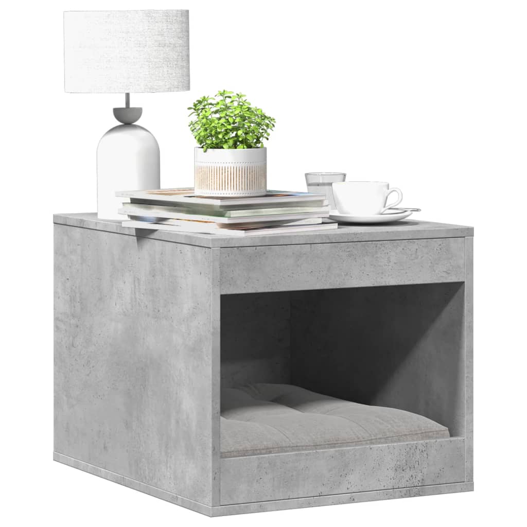 vidaXL Cat Litter Box Enclosure Concrete Grey 47x59x42 cm Engineered Wood 1