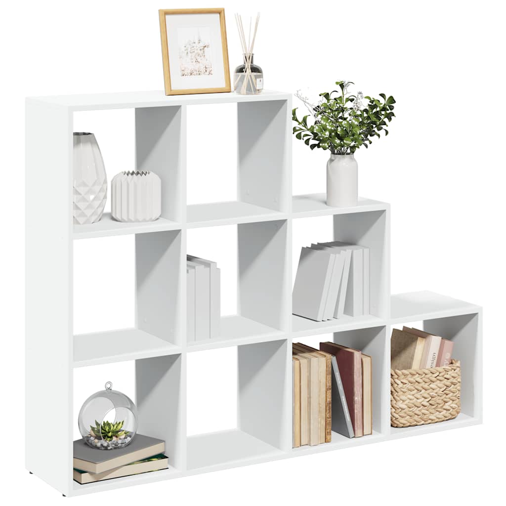 Room Divider Bookcase 3-Tier 137.5x29x103.5 cm White