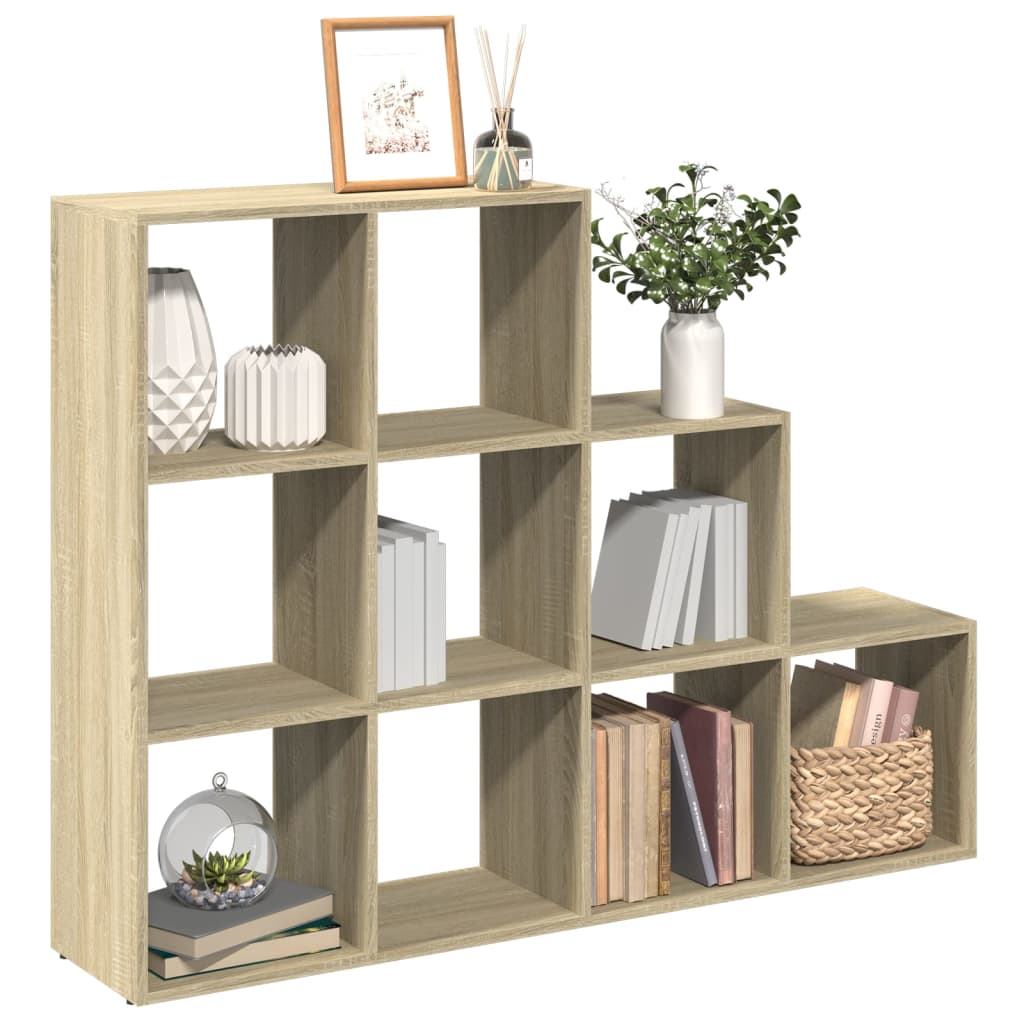Room Divider Bookcase 3-Tier 137.5x29x103.5 cm Sonoma oak