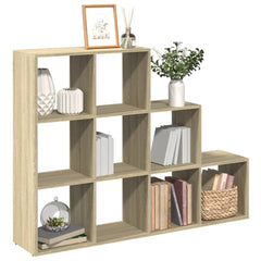 Room Divider Bookcase 3-Tier 137.5x29x103.5 cm Sonoma oak